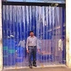 PVC strip curtain Blue clear coffee hut 1