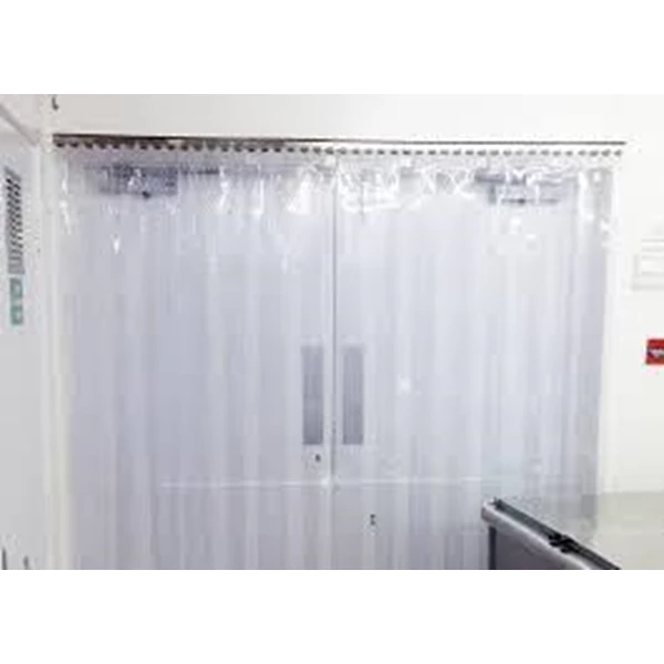 tirai PVC curtain Kuning ( transparan jakarta )