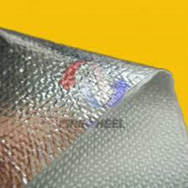 Fiberglass cloth coated layers of aluminum foil