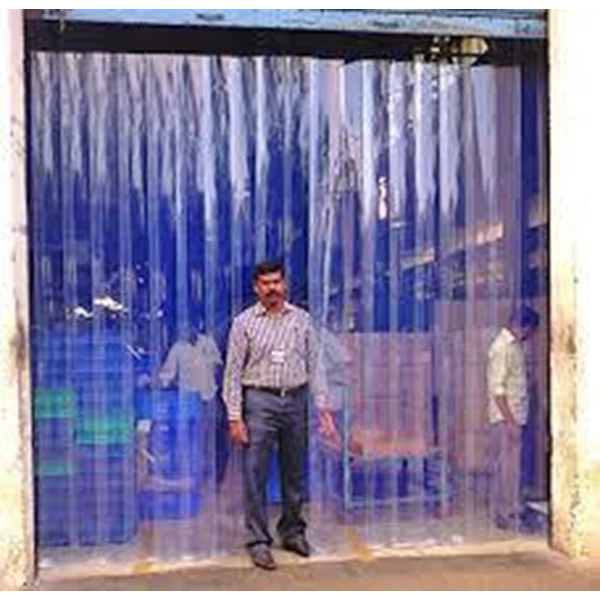 PVC clear blue plastic Curtain HP 085885333006