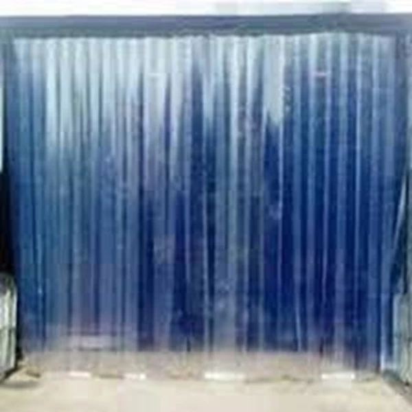 PVC curtains Blue Clear Surabaya warehouse 