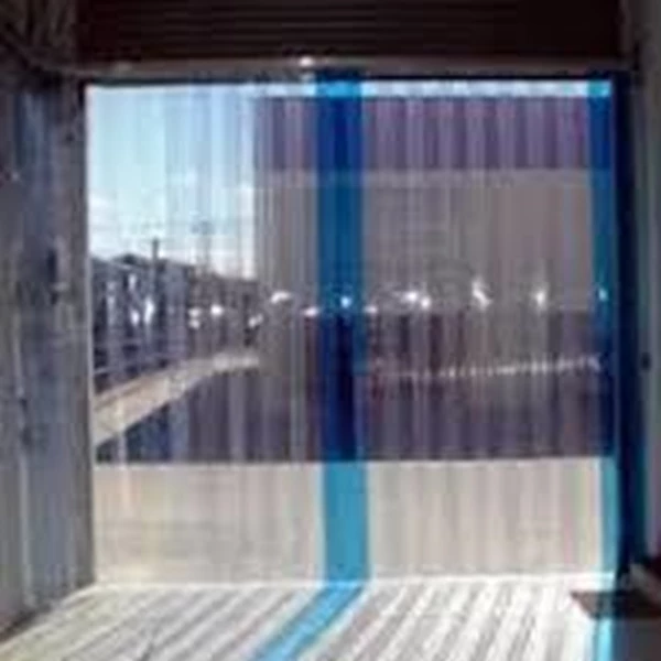 pvc curtain serpong tangerang blue clear 