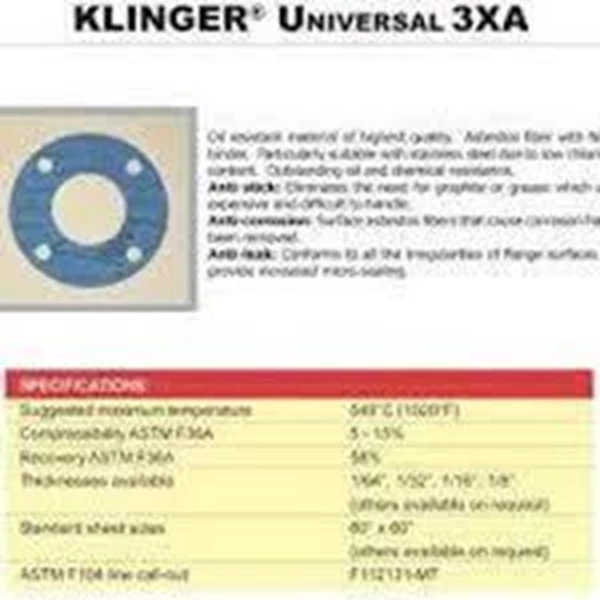 Universal ® Klingerit 3xA in Jakarta 